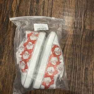 Red and White Santa Sneakers